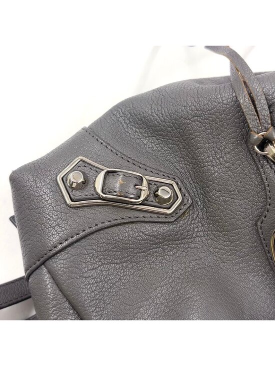 Balenciaga Motocross Leather Gray Backpack Silver main image 14